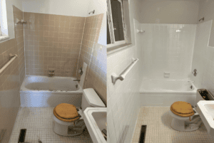 beige-tile-before-and-after-refinishing-Blue Springs, MO